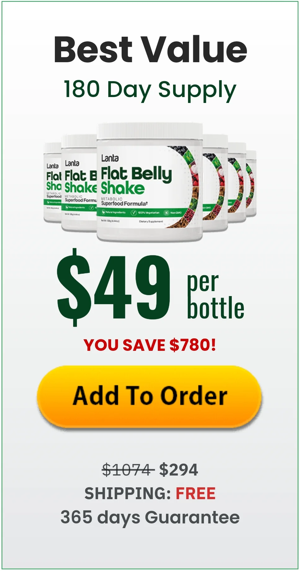 Lanta Flat Belly Shake™ 6 bottles